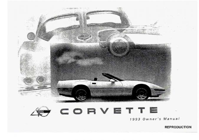 1993 Chevrolet Corvette Owner's Manual