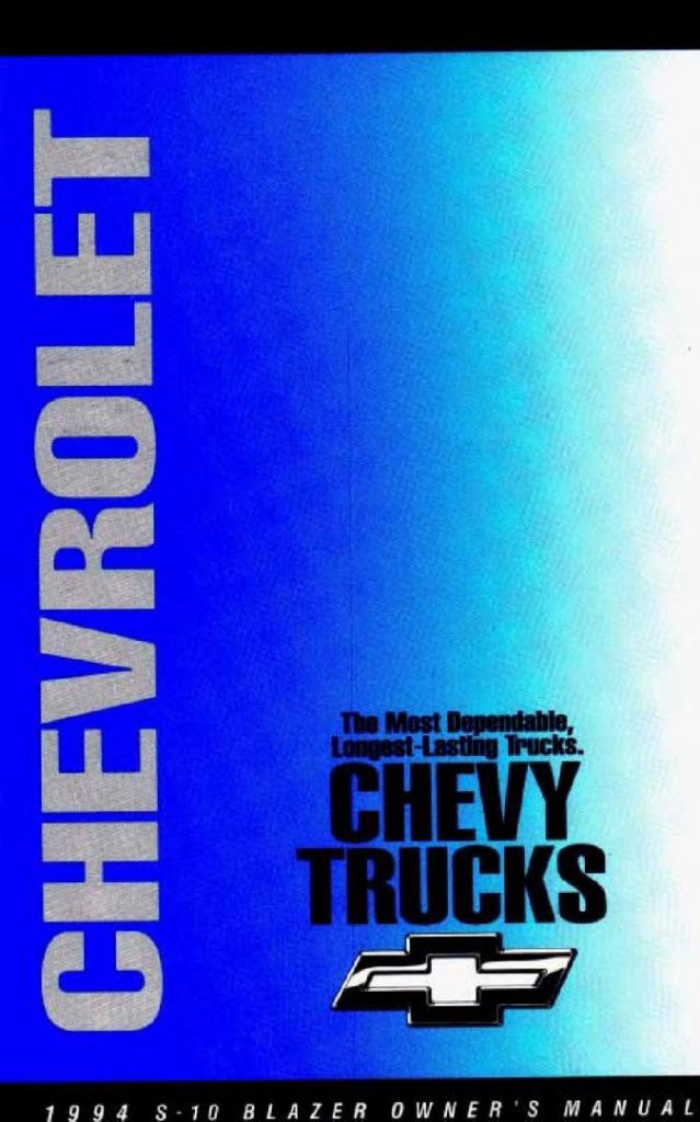 1994 Chevrolet Blazer Owner's Manual