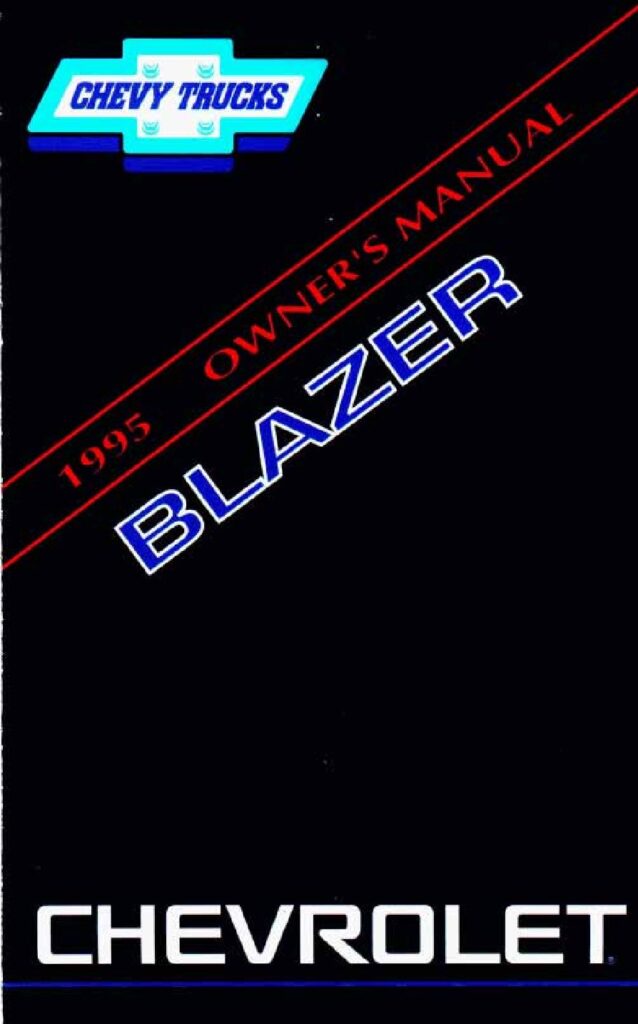 1995 Chevrolet Blazer Owner's Manual