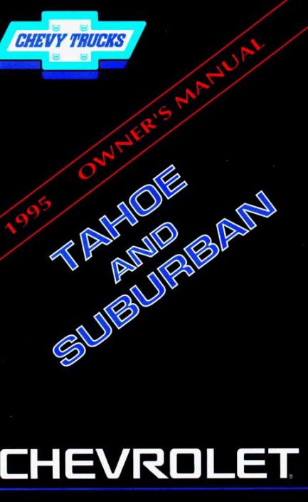 1995 Chevrolet Tahoe Owner's Manual