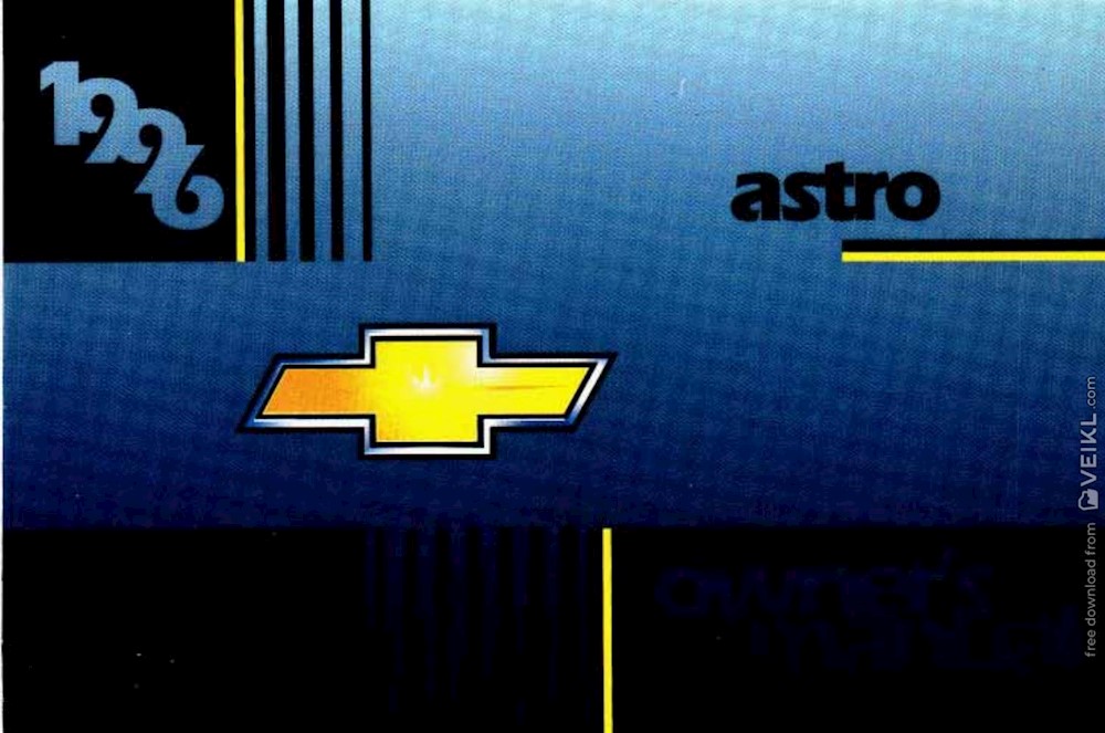 1996 Chevrolet Astro Owner's Manual