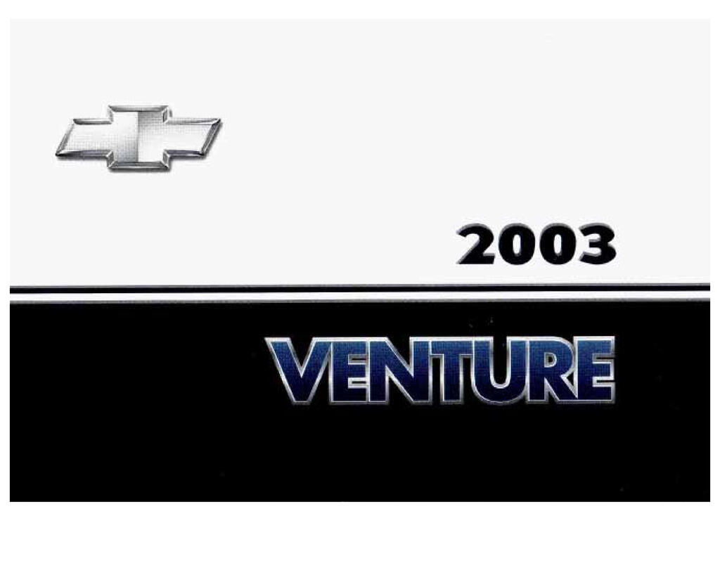 2003 Chevrolet Venture Owner's Manual