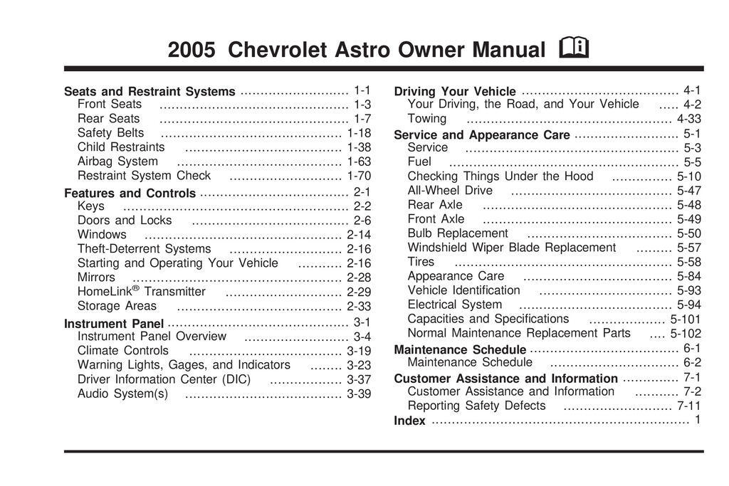 2005 Chevrolet Astro